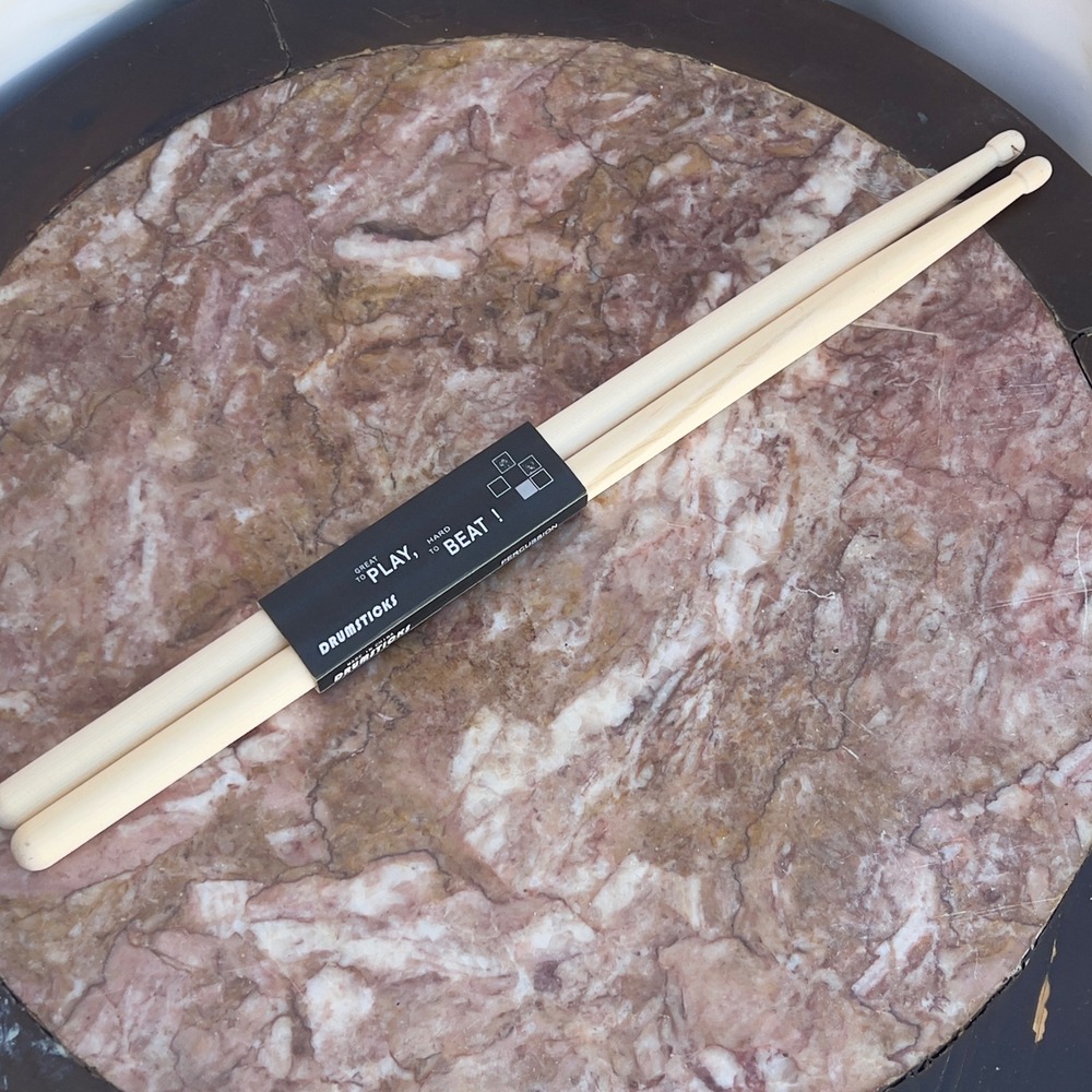 Natural Wood Drumsticks Pair Percussion Accessories for Drums and Cymbals